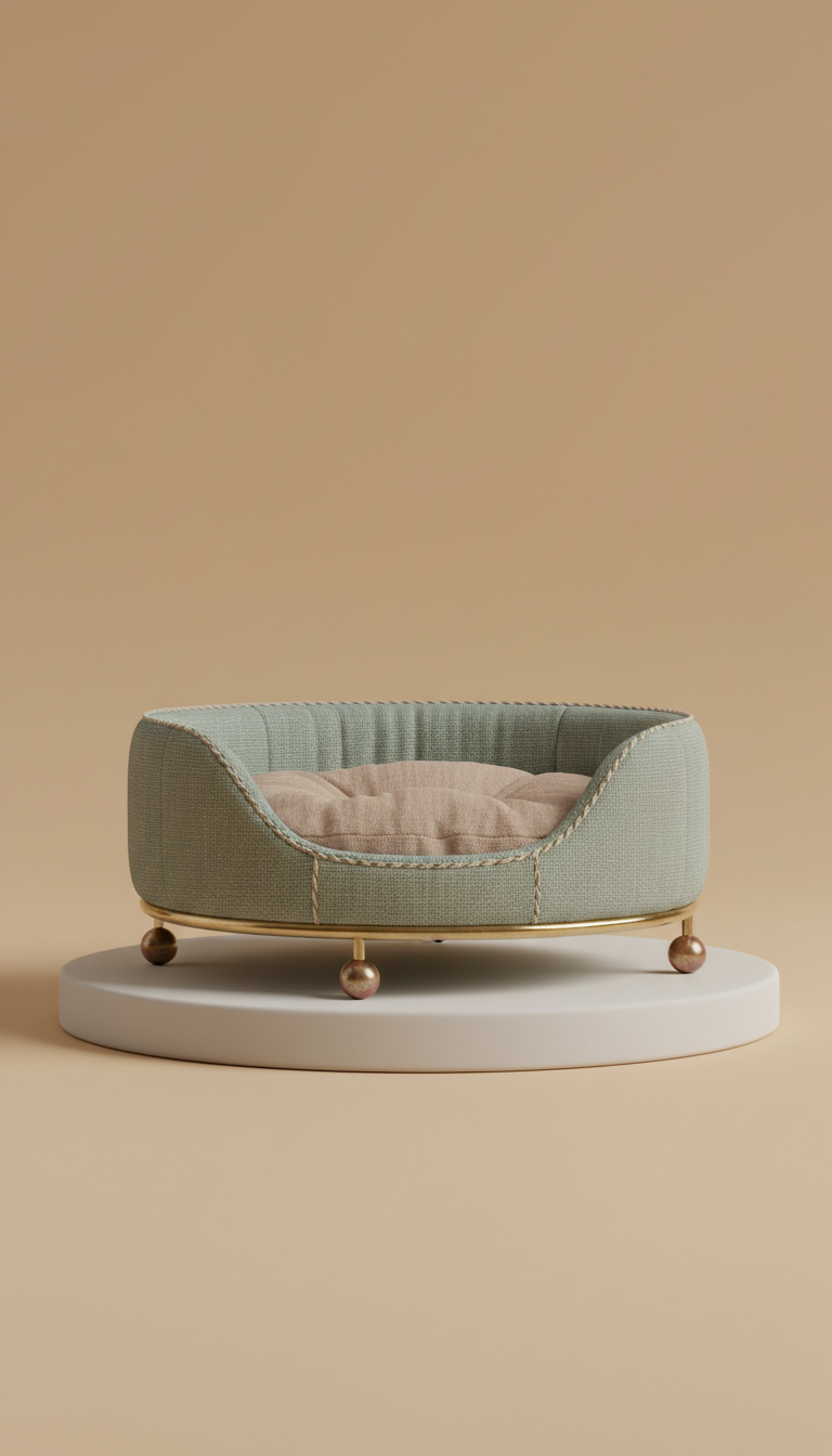 Cama envolvente lino azul profundo