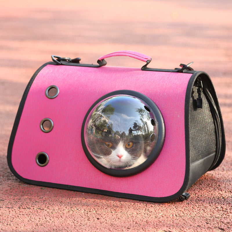 Mochila Plegable para Gatos con Diseño de Malla Transpirable