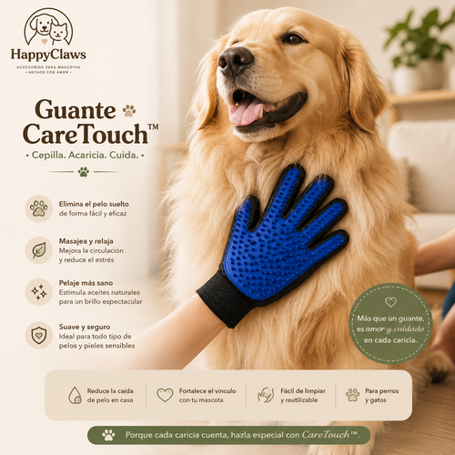 Guante CareTouch™🐾 | Cepillo Removedor de Pelo para Mascotas