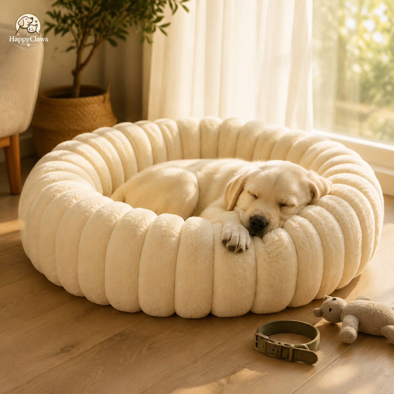 🌙 CozyCloud™ | Cama Antiestrés Premium para Perros y Gatos (60 cm)
