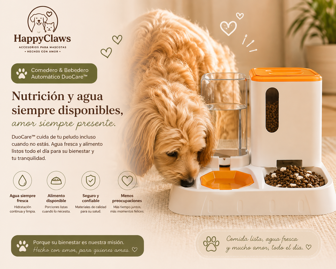 🐾 Comedero & Bebedero Automático DuoCare™