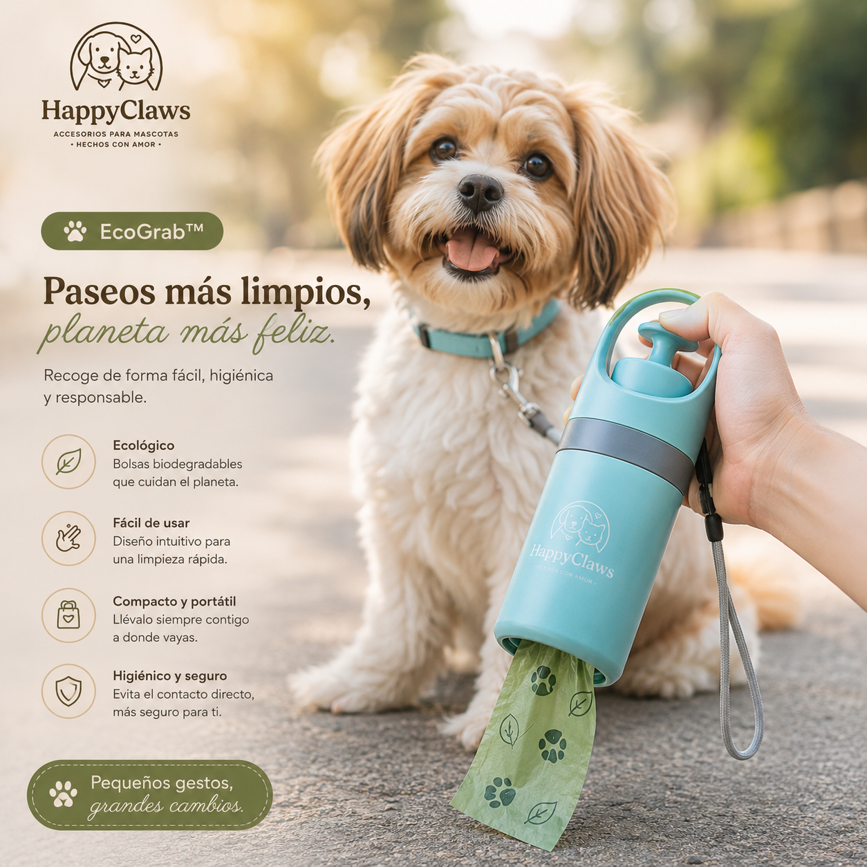 🐾 EcoGrab™ | Recogedor Portátil para Mascotas