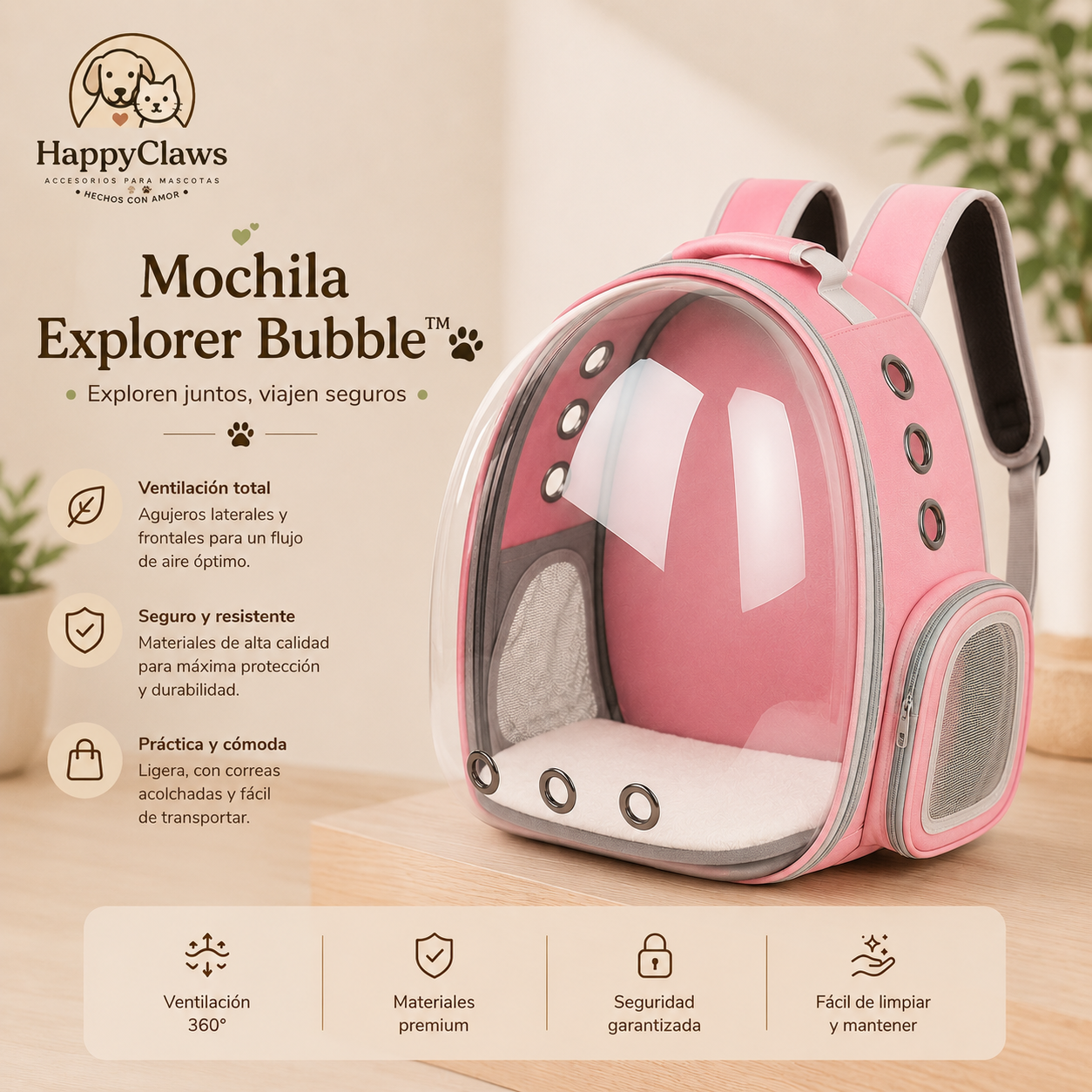 Mochila Explorer Bubble™🐾 | Viaja Junto a Tu Mejor Amigo
