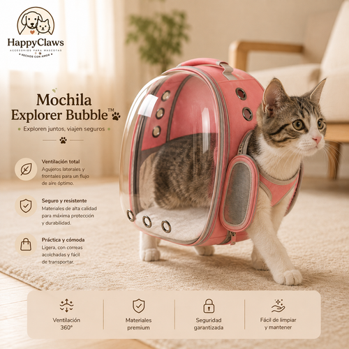 Mochila Explorer Bubble™🐾 | Viaja Junto a Tu Mejor Amigo