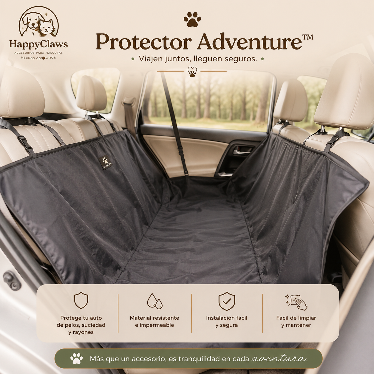 Protector Adventure™🐾 | Cubre Asientos Impermeable para Mascotas