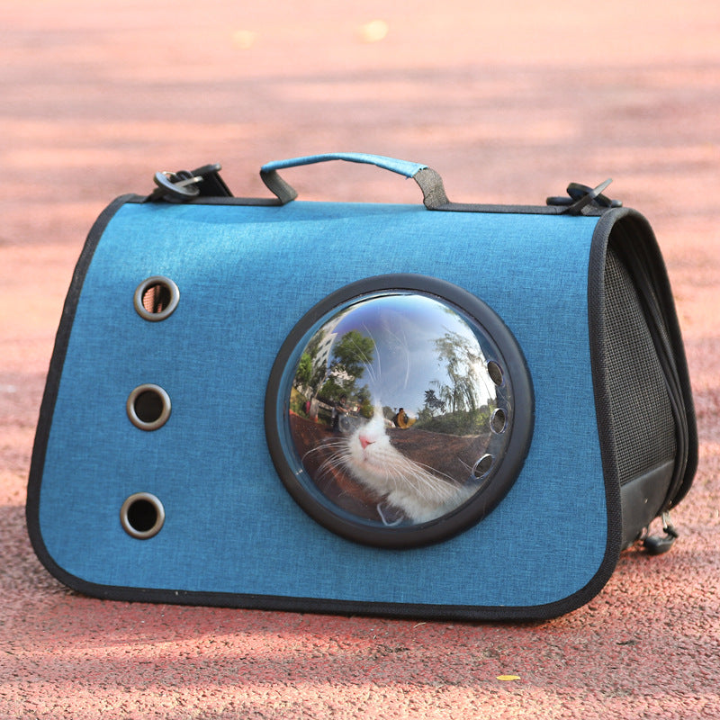 Mochila Plegable para Gatos con Diseño de Malla Transpirable