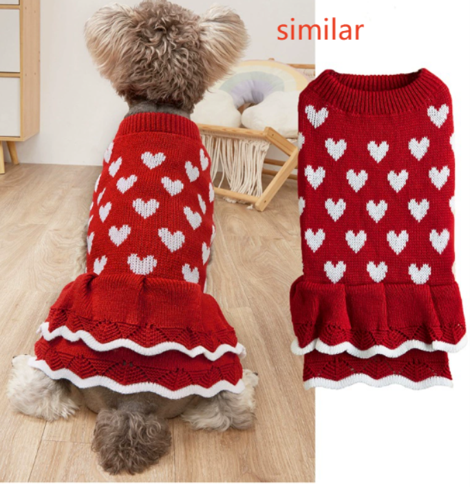 Suéter de Vestido de Princesa Festivo para Perros en Navidad
