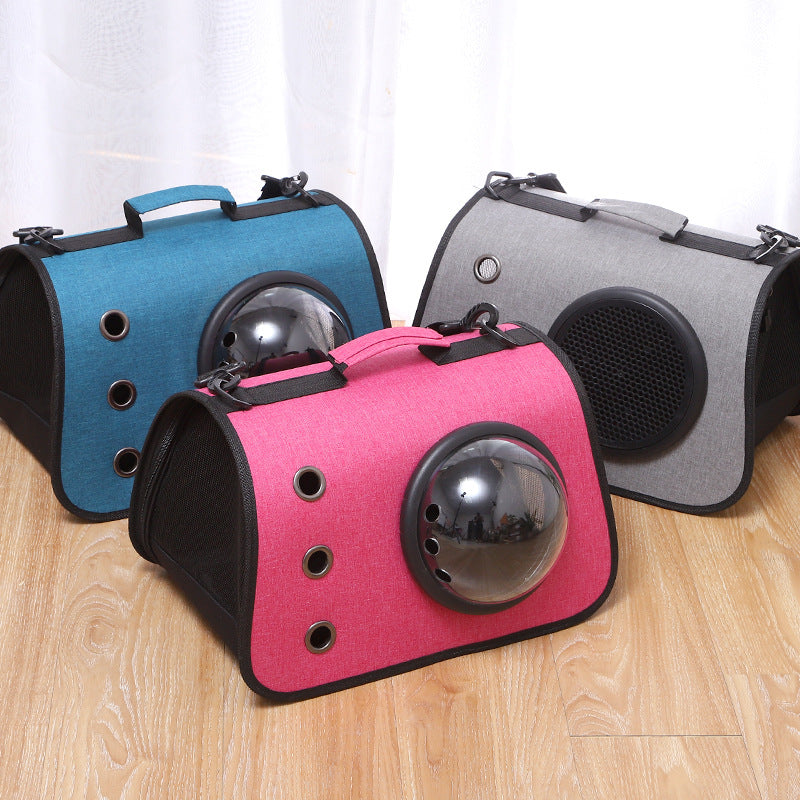 Mochila Plegable para Gatos con Diseño de Malla Transpirable