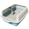 Caja de Arena Semi-Cerrada Grande para Gatos con Partes Extraíbles