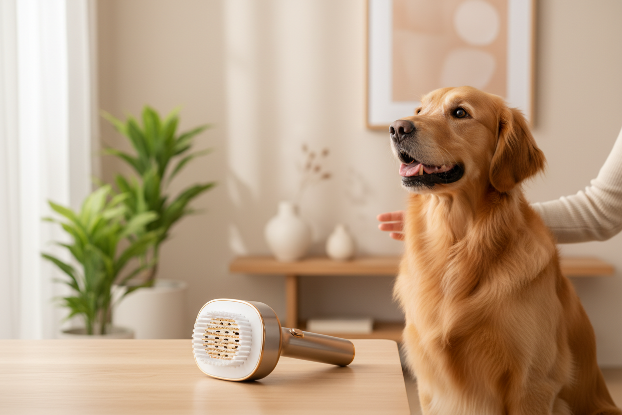 🐾 FurSpa Pro™ | Cepillo Secador 2 en 1 para Mascotas