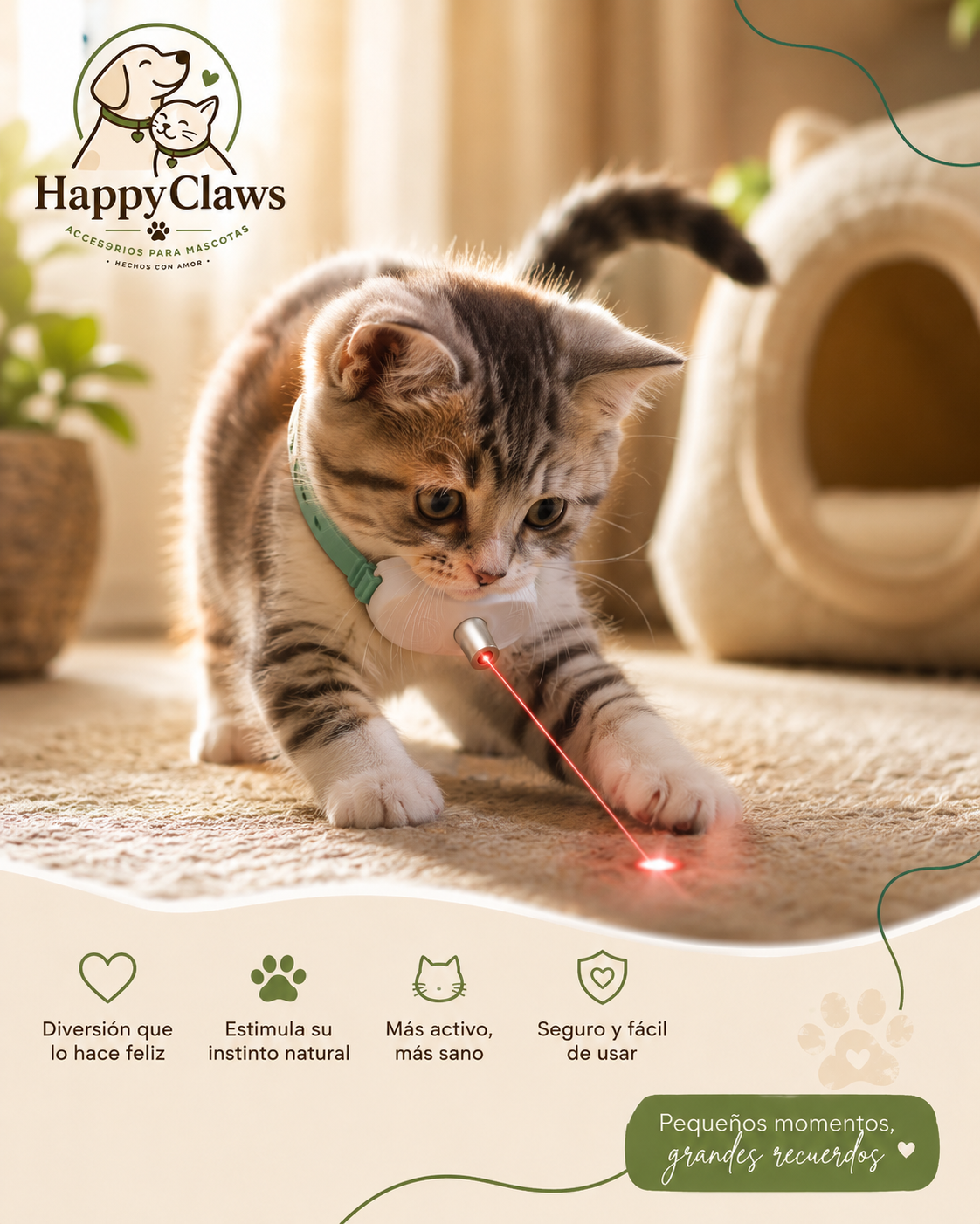 🎯 LaserPounce™ | Collar Láser Interactivo para Gatos